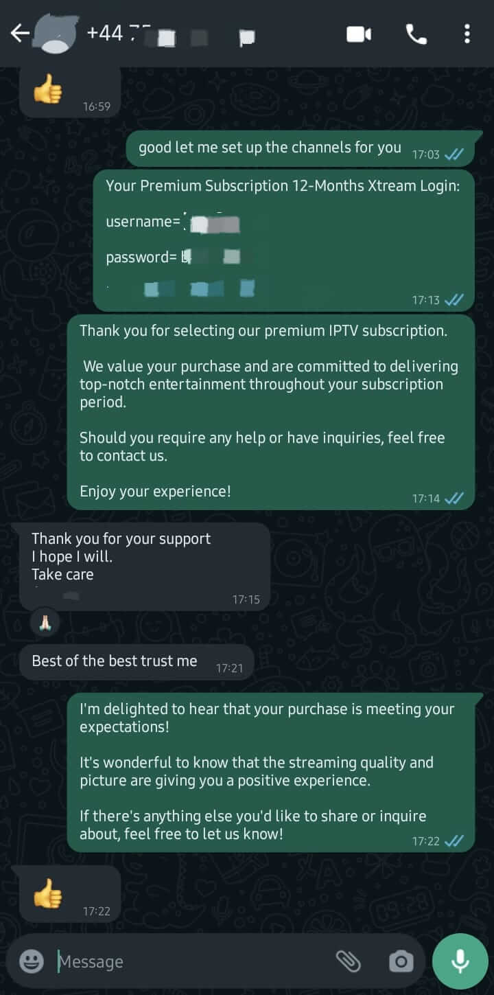 4KSmart IPTV - Smooth IPTV experience customer testimonial