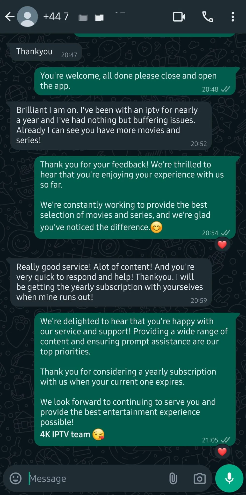 4KSmart IPTV - Premium IPTV subscription feedback