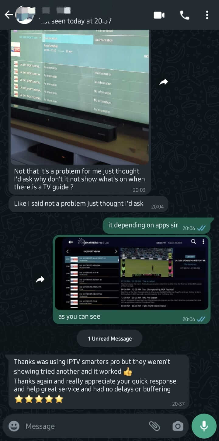 4KSmart IPTV - IPTV for sports and movies testimonial